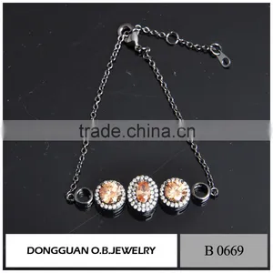 Wholesale Fashion Promotional Custom Design Jewelry Silver Bracelet thumbnail-2