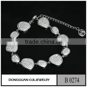 Zircon Stone Silver Bracelet Jewelry New Arrival Wholesale Bling Jewelry thumbnail-4