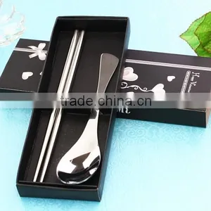 Stainless Steel Chopsticks Spoon Wedding Giveaway Gift thumbnail-1