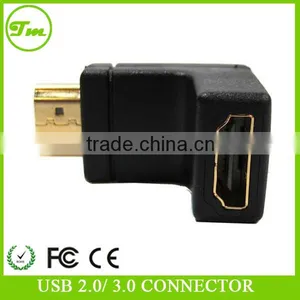SF Cable, HDMI M/F Right Angle Adapter Gold Plated thumbnail-1