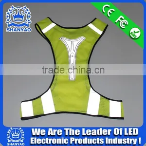 2016 Cycling Running LED Safety Vest For Road Safety At Night thumbnail-2