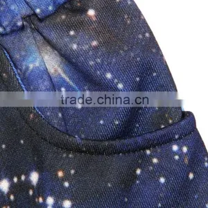 2015 Women Shorts Sublimation Print Blue Galaxy Running Shorts Elastic Waist N16-8 thumbnail-3