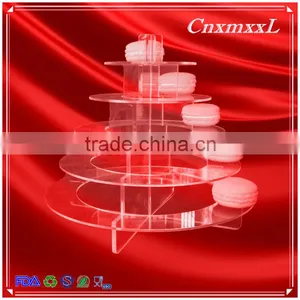 2016 Fast-sell New Patent Multifunctional Macaron Tower ,5 Tier Acrylic Tower Stand ,Macaron Display Tray,macaron Packaging thumbnail-2