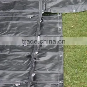 Heavy Duty Lumber Tarp - 24' x 27' (8' Drop & Flap) - 18oz Black Tarp thumbnail-4