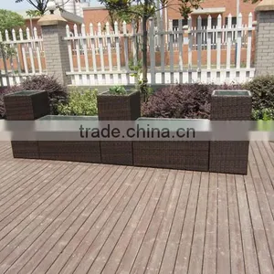 Chic Large Flower Pot Set Rattan Square Flower Vase For Sale thumbnail-3
