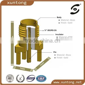 Left Angle Sma rf Male Banana Connector thumbnail-1
