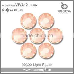 PRECIOSA Flat Back Hot Fix Rhinestones, Light Peach MC Chaton Rose VIVA12 thumbnail-1