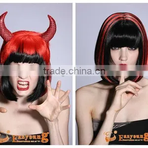 Buy Synthetic Halloween Festival Wig,cheap Party Wig With Horn, Cosplay thumbnail-3