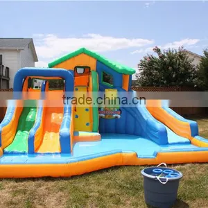 Kids Yard Games 2016+ Inflatable Water Park Chidlren Water Pool and Bounce Water Slider thumbnail-1