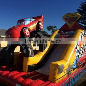 Children Play Game Inflatable Slides With Car Obstacle for Kids thumbnail-3