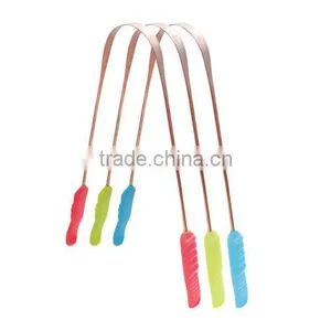Tongue Scraper Made up of 100% Pure Copper Tongue Cleaner Scrapper / Copper Tongue Scrapper thumbnail-2