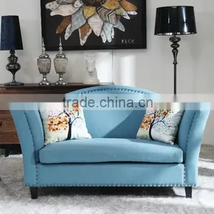 Simple Home Furniture Fabric Sofa,living Room Furniture 2 Seat Chesterfield Velvet Sofa thumbnail-2