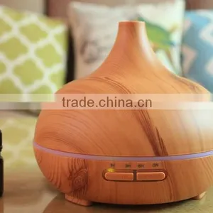 300ml Cool Mist Humidifier Ultrasonic Aroma Essential Oil Diffuser for Office Home Bedroom Living Room Study Yoga Spa - Wood thumbnail-2