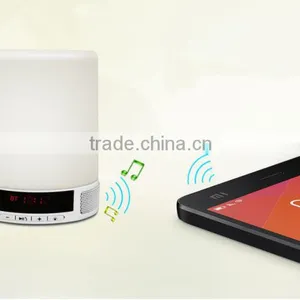 Wireless Bluetooth Speaker Nightlight Touch Led Mini Portable Lamp Alarm Stereo Mini Bluetooth Speaker thumbnail-4