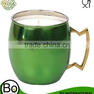 Stainless Steel Lime Green Moscow Mule Scent Candle thumbnail-1