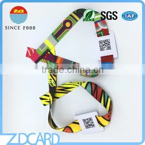 13.56MHz RFID Woven Fabric Bracelet With NTAG213 Chip thumbnail-2