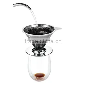 YS Manufacturer Best Pour Over Coffee Brewer With Reusable Mesh Filter Cone Dripper thumbnail-1