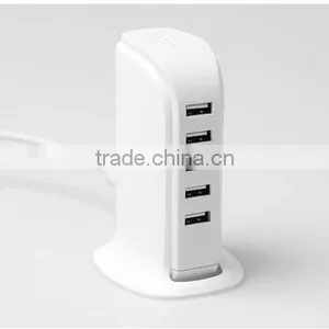 Desktop 5V 4A Smart Mobile Phone Usb Fast Charger With 1.5m Cord thumbnail-1