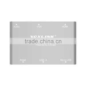 Voxlink Digital AV Adapter With VGA+Audio Dual Display Converter Power Silver/ Golden/ Gray thumbnail-1
