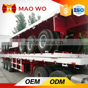 China Low Price 50 Ton 40ft Flatbed Semi Trailer thumbnail-3