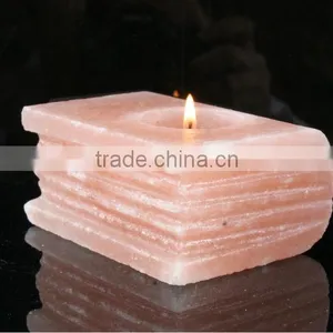Himalayan Rock Salt Tea Light Holders/ Natural Rock Salt Blocks/ Salt Lamps thumbnail-1