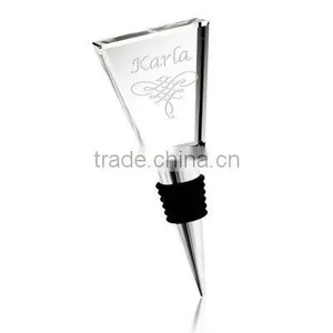 Customized Text Engraved Crystal Wine Bottle Stopper thumbnail-1