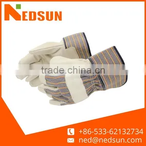 Durable Labour Protection Leather Safety Cowhide Gloves for Working thumbnail-1