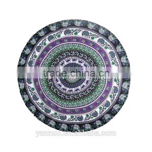 Guangzhou Round Donut Beach Towel Printed Cotton For Sunscreen Shawl Beach Mat thumbnail-4