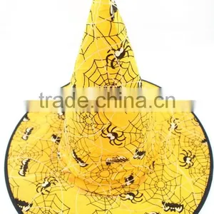 Fashion Halloween Bat Printed Velvet Witch Hat thumbnail-2