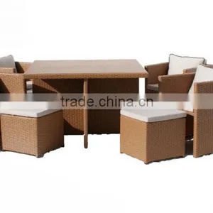 2017 Sigma Promotion Wholesale Plastic Rattan Glass Restaurant Italian Dining Table and Chairs thumbnail-1