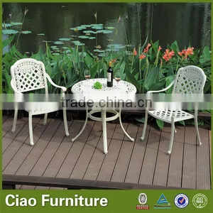 Aluminum Patio Sunflower Round Table and Bauhinia Chair thumbnail-1