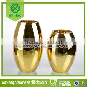 2-tier Hand Made Top Grade Electroplate Glass Vase Style thumbnail-1