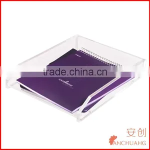 Clear Acrylic Office Single Letter Document Tray Storage thumbnail-1