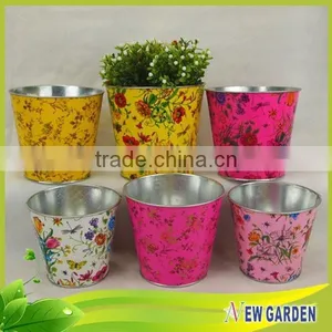 Handicraft Multi-using Excellent Design Flower Printing Home Goods Flower Pots thumbnail-1