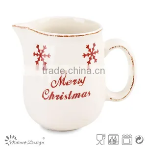 Engrave Ceramic Stoneware Milk Pot Butterfly Design Cream Pot thumbnail-1