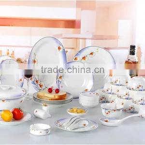46pcs Flower Decal Fashion Dinnerware Fine Bone China thumbnail-1