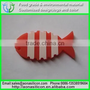 Silicone Rubber Fish Bone Earphone Cable Winder Organizer Holder Cord Winder Fun thumbnail-1