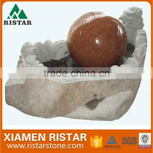 Granite Stone Rolling Ball Garden Fountain thumbnail-1