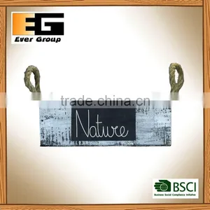 Rectangle Shape Wooden Pot Planters With Rope Handles thumbnail-1