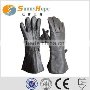 Sunnyhope Long Leather Police Gloves Waterproof Police Gloves thumbnail-1