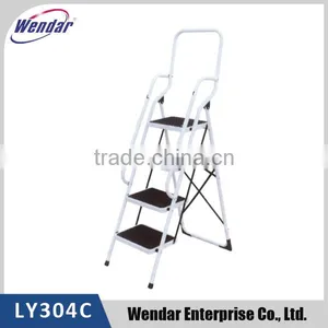 Steel Step Ladder With Handrail, 4 Steps thumbnail-1