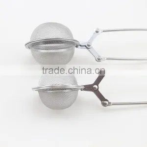 2-Size Stainless Steel Tea Tools Snap Mesh Tea Ball Infuser Strainer thumbnail-2