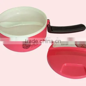 1.5L Round Shape Two Layers Plastic Food Lunch Box thumbnail-3