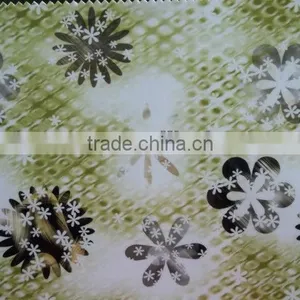 New PVC Synthetic Leather With Flower Print Design for Bag thumbnail-1