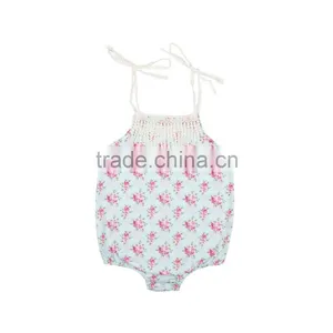 Summer New Design Infant and Toddlers Clothing Cute Baby Girl Floral Lace Romper thumbnail-6