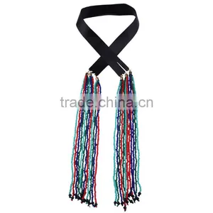 Big Brand Colorful Small Beads Tassel Necklaces for Womens Jewelry thumbnail-2