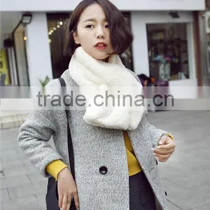 2016 New High Quality Cute Faux Rabbit Fur Collar Ring Pure Colors Faux Rabbit Fur Ladies Scarf Women Winter Warm Circle Scarves thumbnail-3