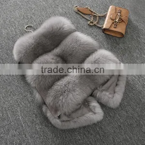 Luxury Fashion Sexy Women Apparel Short Fox Fur Vest thumbnail-2