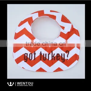 Wholesale Chevron Monogram Seersucker Bib thumbnail-5