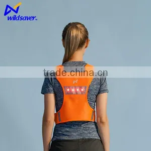Cheap Green Orange Polyester Net Reflective Safety Vest With Led Light thumbnail-1